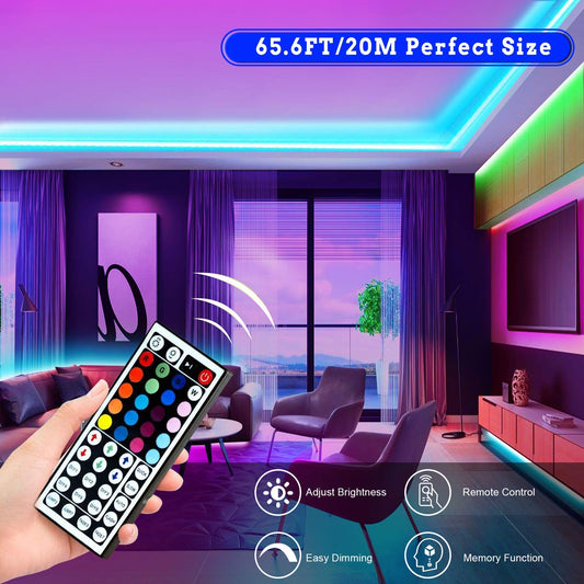 65ft Color-Changing LED Strip
